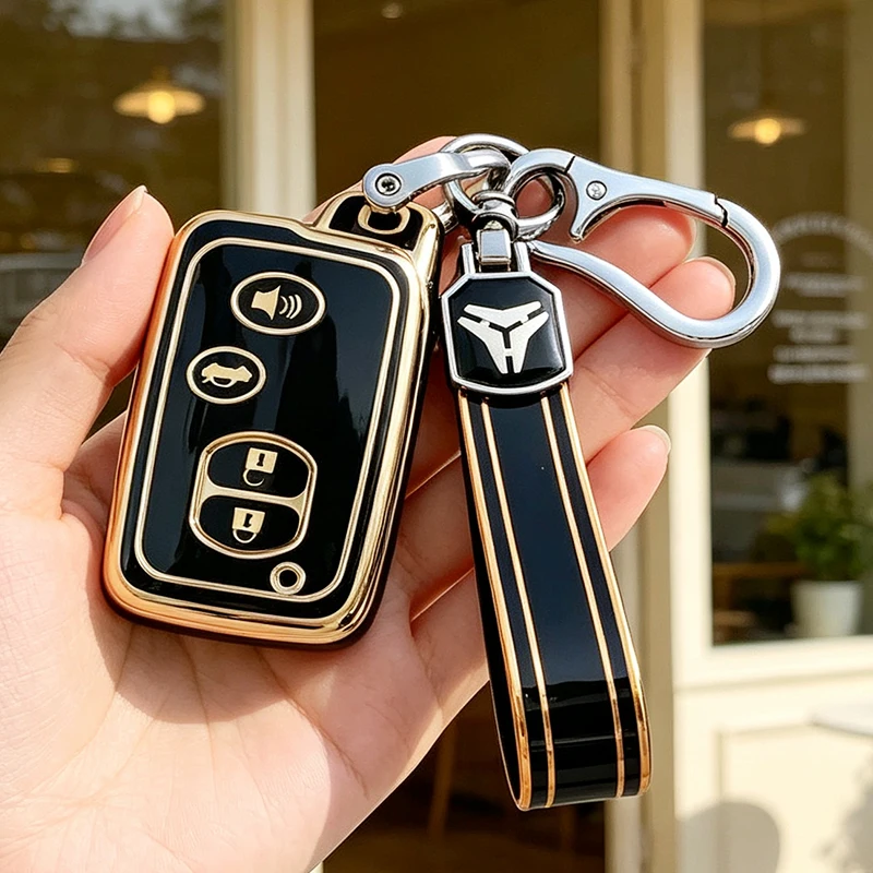 4 Buttons Car Key Case Cover for Lexus LC 200 for Toyota Prius 30 Alpha Aqua Land Cruiser Auris Shell Fob Auto Accessories