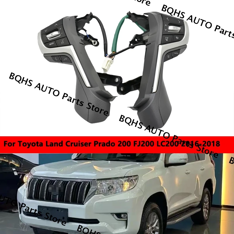 

Многофункциональная кнопка на руле, Bluetooth-телефон, управление музыкой, левый + правый для Toyota Land Cruiser Prado 200 FJ200 LC200 2016-2018