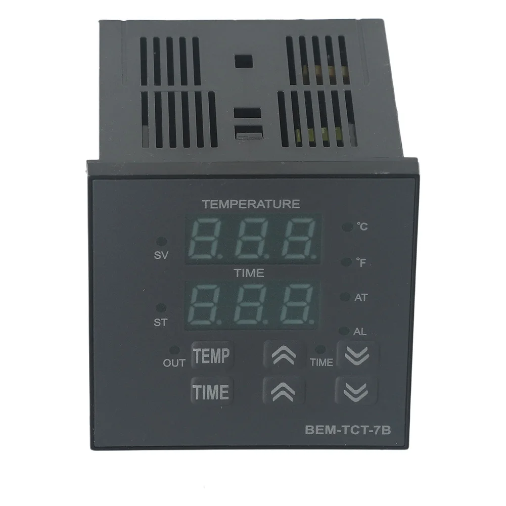 1pc Temperature Controller Heat Press Machine Digital Thermostat Temperature Time Controller Relay For Hot Stamping Machine