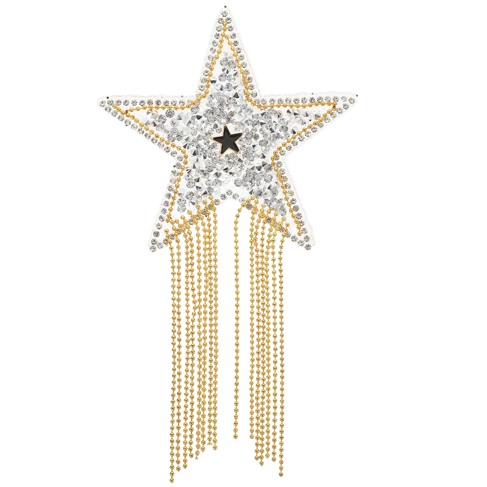 

Star Shaped Rhinestone Glitter Iron on Patch DIY Clothes Applique Repair Patch Bag Decoration Accessories Rhinestones Applique