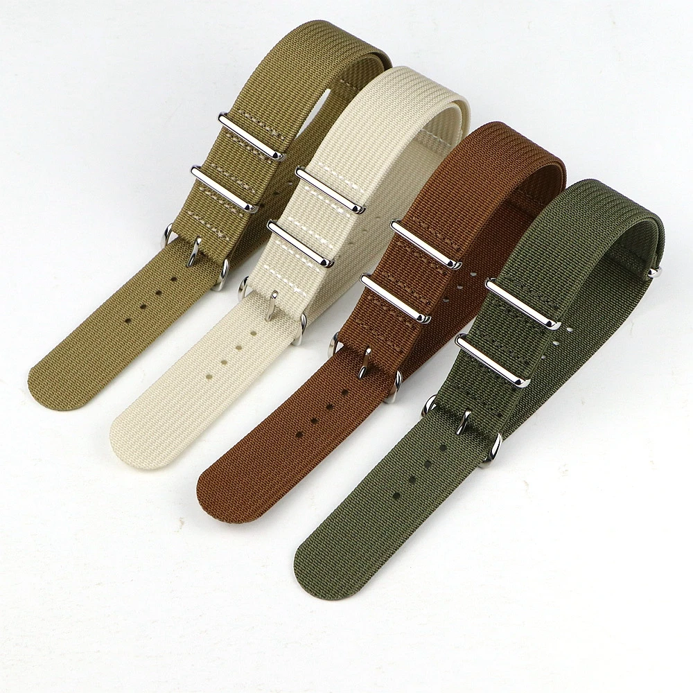 Nylon-Uhrenarmband, geripptes Armband, 16 mm, 18 mm, 19 mm, 20 mm, 22 mm, 24 mm, Ersatz für Militär-Ballistikgewebe, Premium-Uhrenarmband-Zubehör – Detail 4