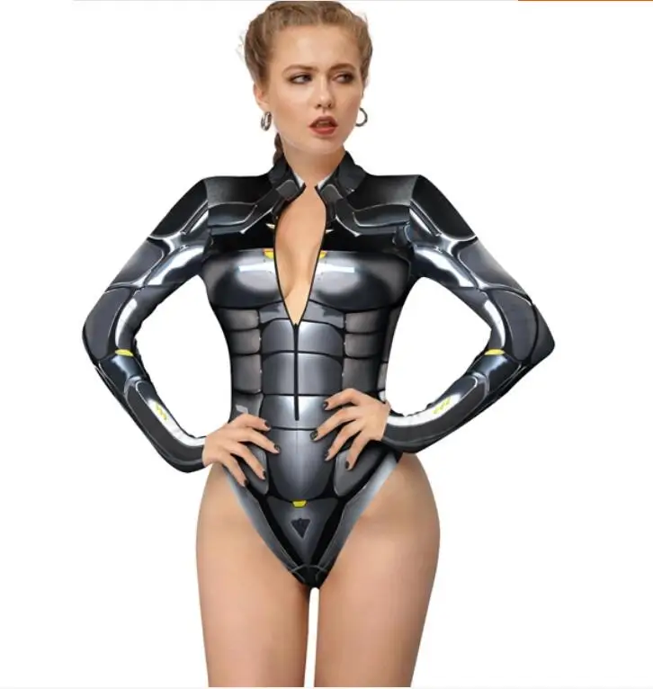 3D Printed Robot Science Fiction COS Women's Bar DS Performance Suit Women Sexy