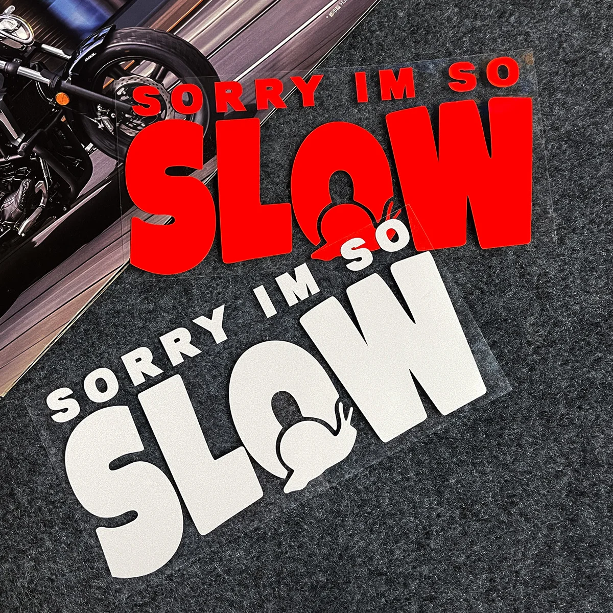 Picture 3: Sorry IM So Slow Snail Waterproof Sticker Car Rear Windscreen Warning Decal Auto Accessories