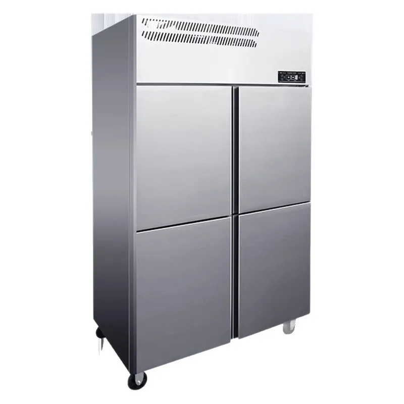 

Freezer commercial freezer, four-door refrigerated air freezer, refrigerator milk tea shop fresh-keeping cabinet