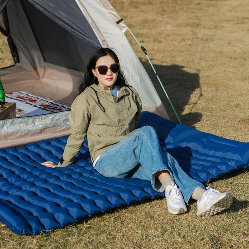 Widen Thicken Outdoor Picnic Cushion Inflatable Cushion Outdoor Supplies Camping Inflatable Portable Cushion  Sleeping Pad