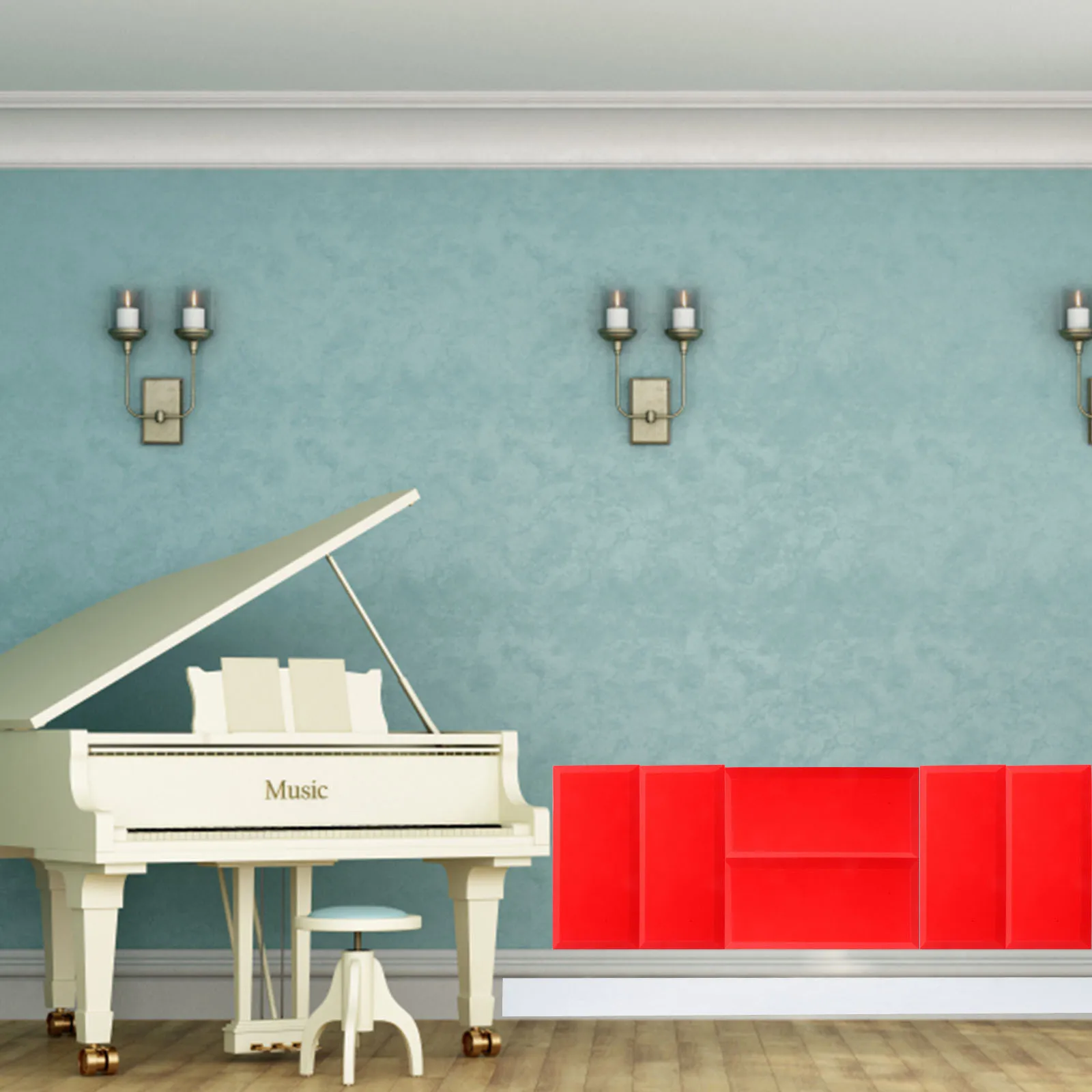 

6pcs Soundproofing Panels Sound Absorbing Board For Home Studio Theater Acoustic Panels Noise Reducing Wall Material