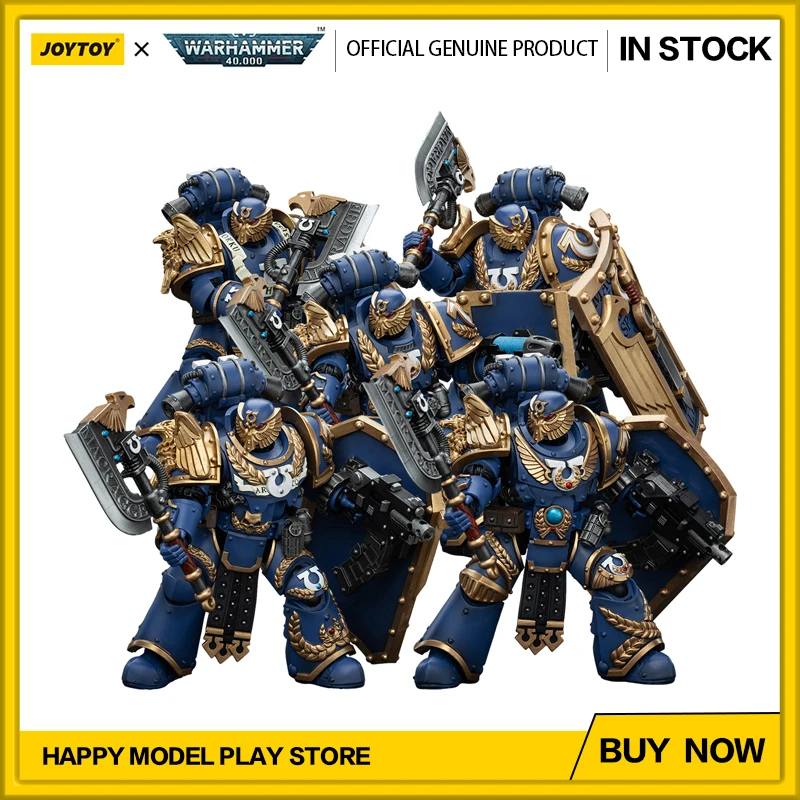 JOYTOY Warhammer 40K figura de acción Ultramarines Invictarus Suzerain Squad 1/18 Anime modelo militar juguete