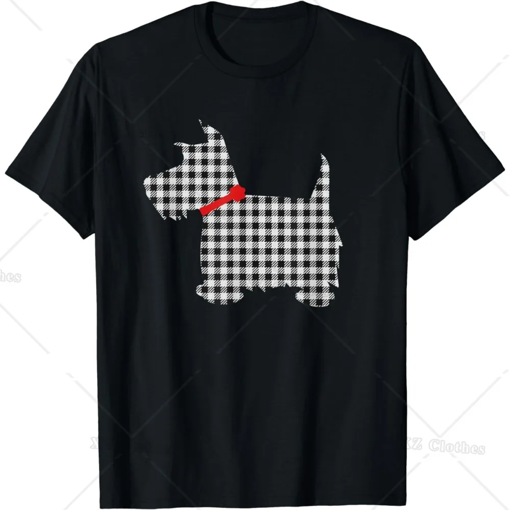 Scottie Dog Scottish Terrier magliette grafiche scozzesi bianche nere girocollo e camicia a maniche corte regalo per donna uomo