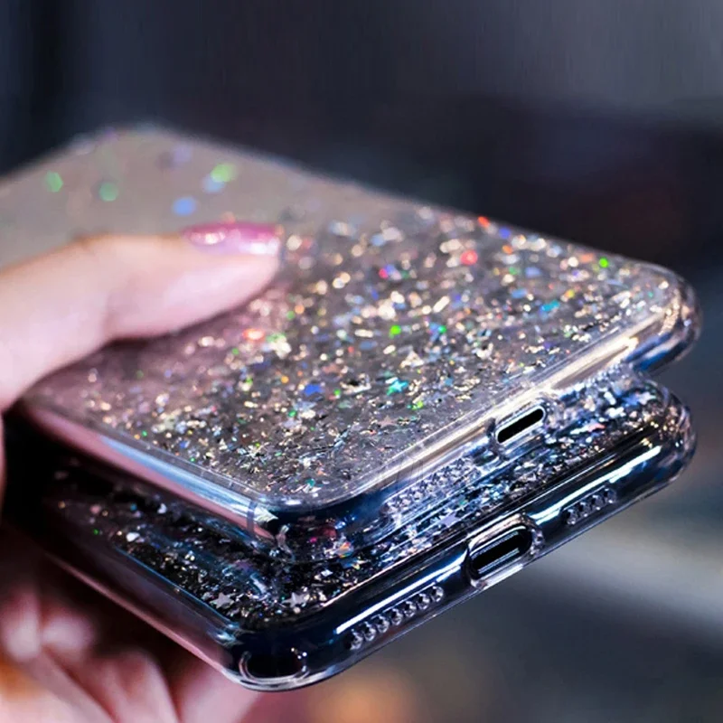 Glitter Luxury Soft Phone Case For Huawei P20 P30 P40 P50 Lite Pro For Huawei Honor10 20 30 50 V10 Lite Pro TPU Back Cover Case
