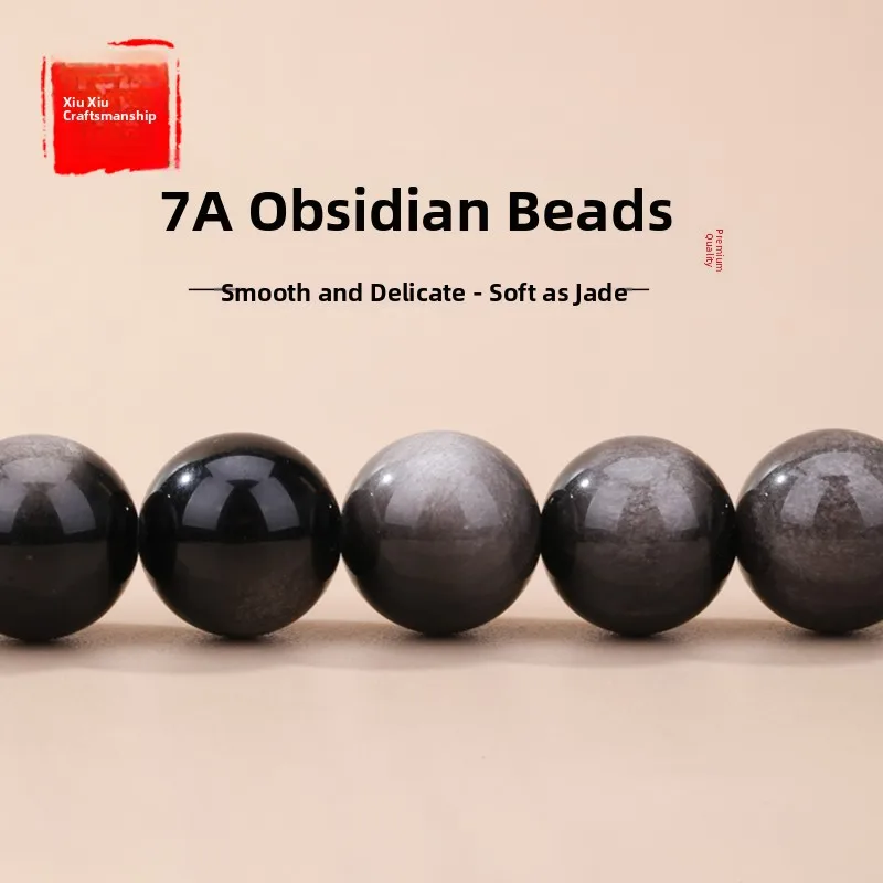 

7A Double Eye Goldstone Silverstone Bla Onyx Loose Beads DIY Bracelet Nelace Semi-Finied Product Accories Materials