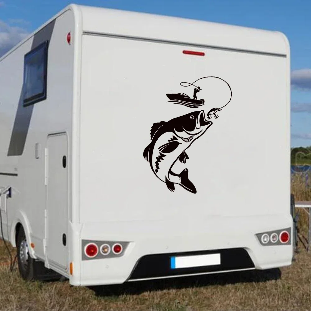 Fishing Fisherman Fish Boat Car Sticker Car-Styling Vehicle Decor Decals Waterproof PVC Decoration Auto Tuning Accessories Kits