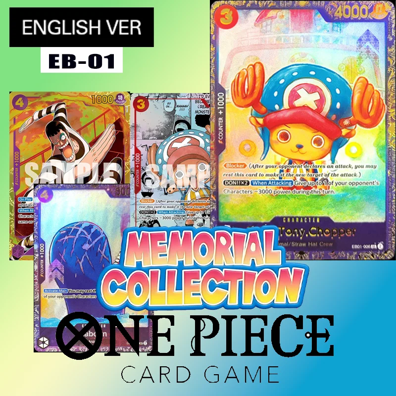 Set de Tarjetas Coleccionables de One Piece en Inglés (Eb01) Serie Tony Tony Chopper Mr2 Bon Kurei Laboon, Tarjetas de Anime