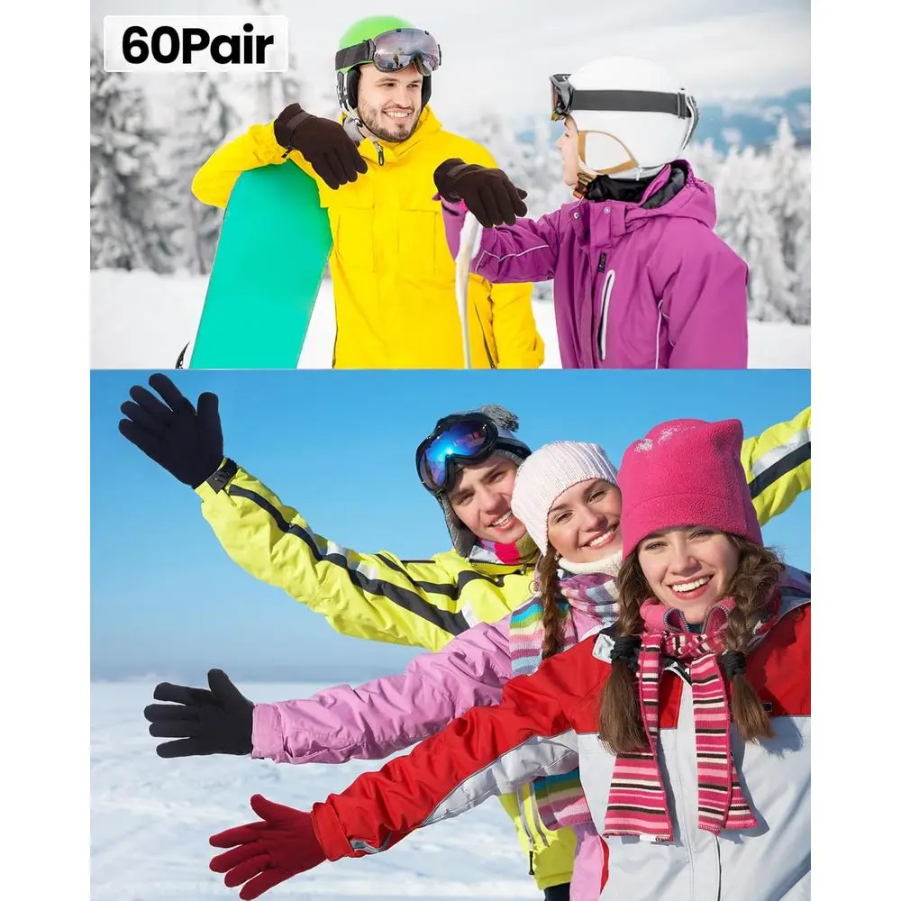 قفازات صوف ناعمة للرجال والنساء - دافئة ومريحة ومثالية للقيادة في الطقس البارد والرياضة #4