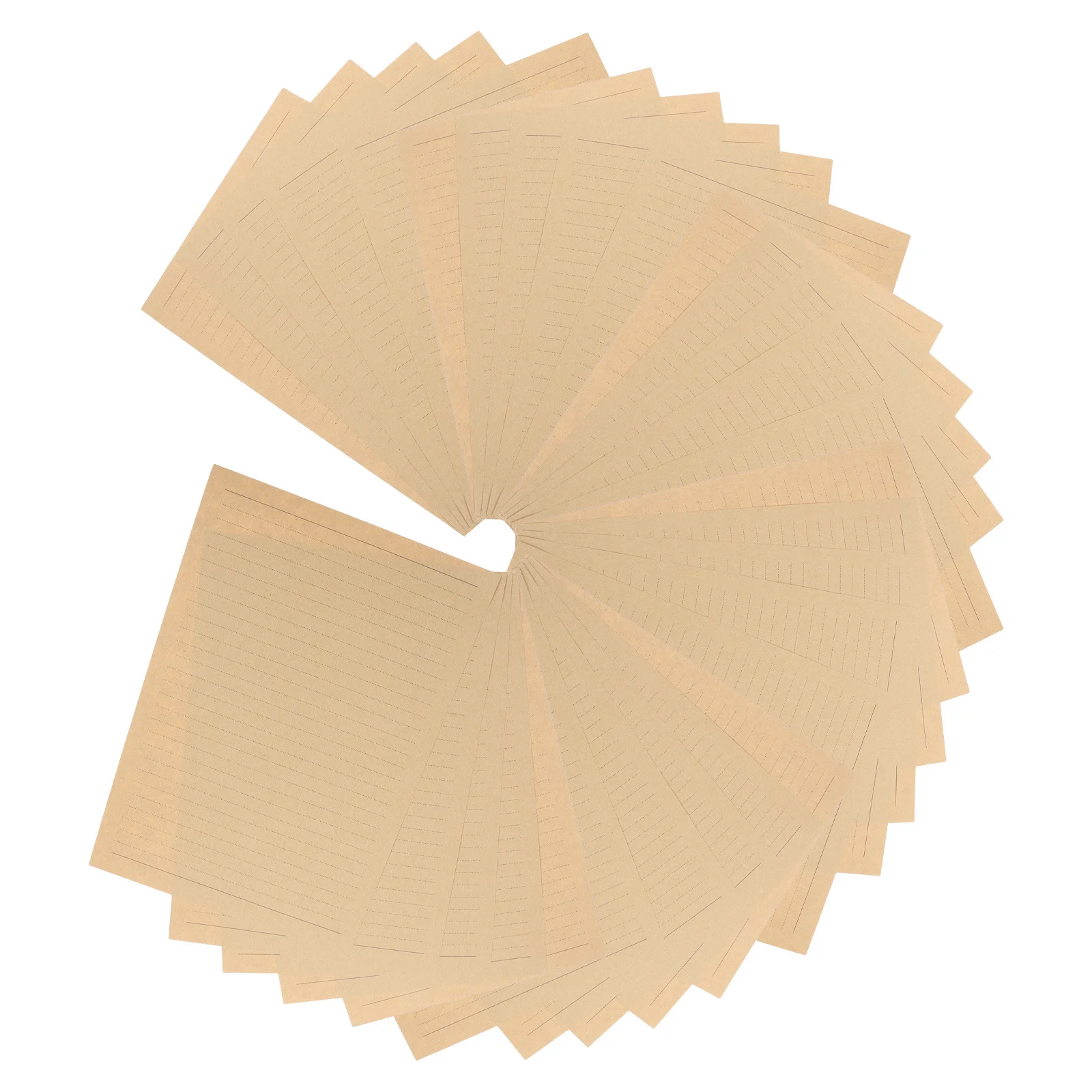 

50 Sheets Vintage Kraft Paper Letter Writing Stationery Lined for Valentine's Day Invitations Menus Poetry B5 Lined Letter Paper