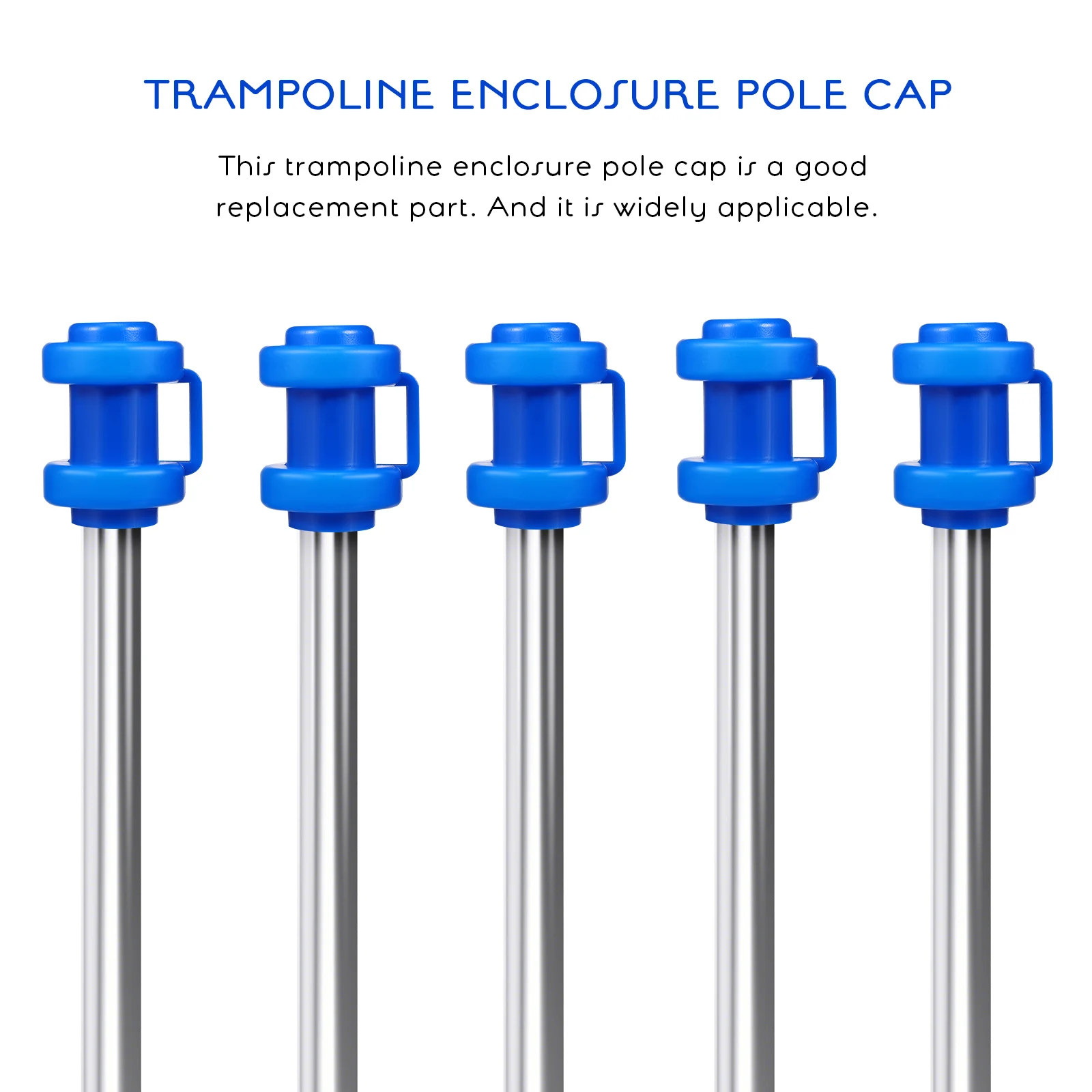 16 قطعة قبعات عمود الترامبولين ABS المواد استبدال نهاية قبعات ل الضميمة الترامبولين آمنة تناسب تصميم بسيط متعدد الاستخدامات #1