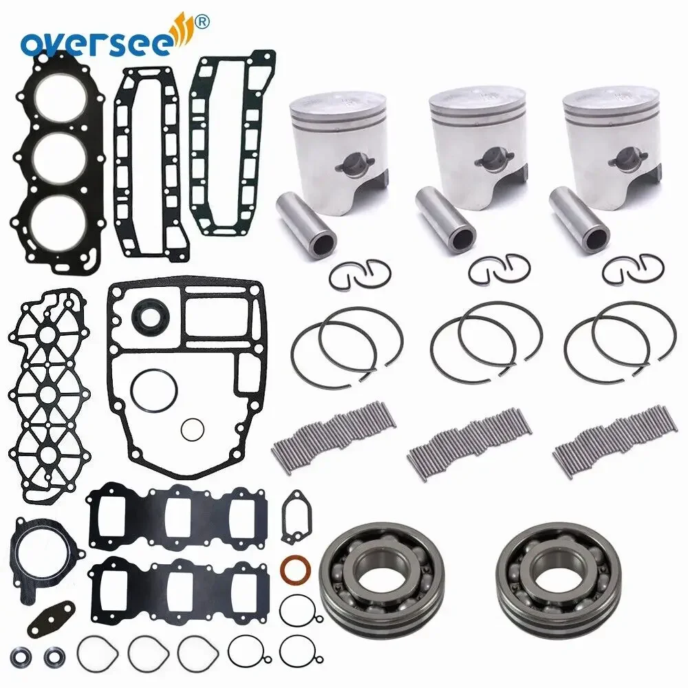 6H4/63D Crankshaft & Power Head Rebuild Kit STD For Yamaha 2T 40HP 50HP 3 Cyl 40TRC Outboard Engine