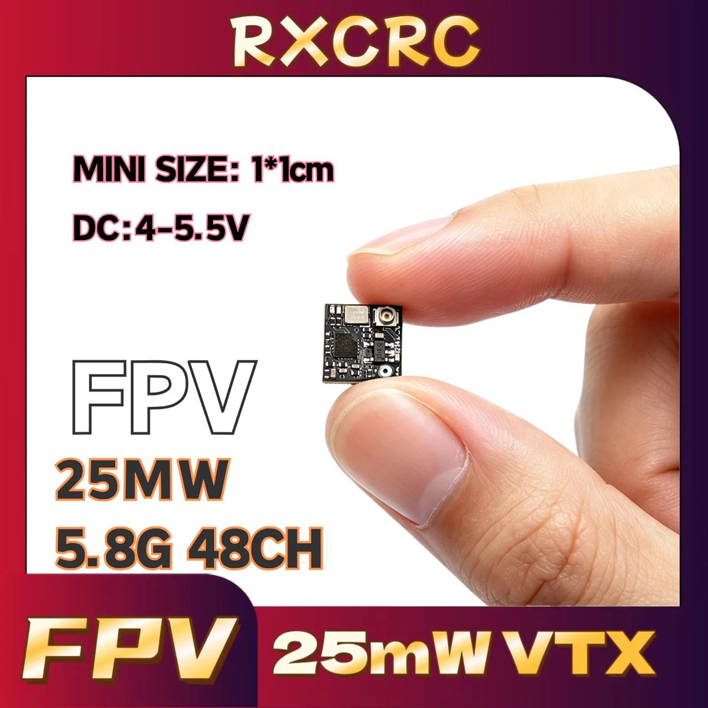 Receiver Rc Drone - RXCRC 5.8GHz 48CH FPV 25mW アナログビデオ送信モジュール