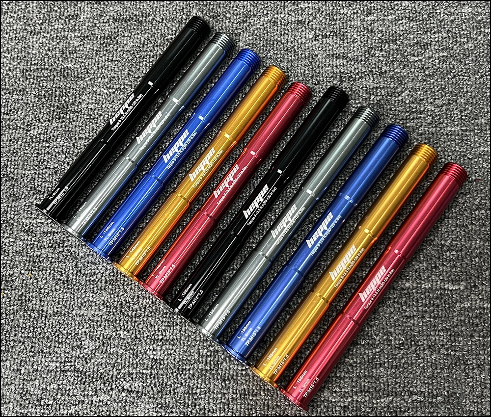 HEPPE Fahrrad Vorderradgabel Steckachse MTB Gabel Zylinderschaft M15 Steckachse Spieß Mehrfarbige Achse für 15x100 15x110 ROCKSHOX Gabel – Detail 13