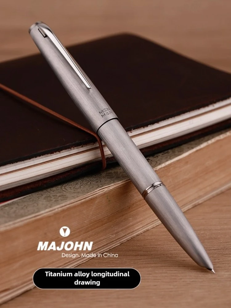 

Majohn Ti200 металлическая перьевая ручка из титанового сплава тонкого размера/14 карат золото 0,5 мм с конвертером канцелярские принадлежности офисные школьные принадлежности