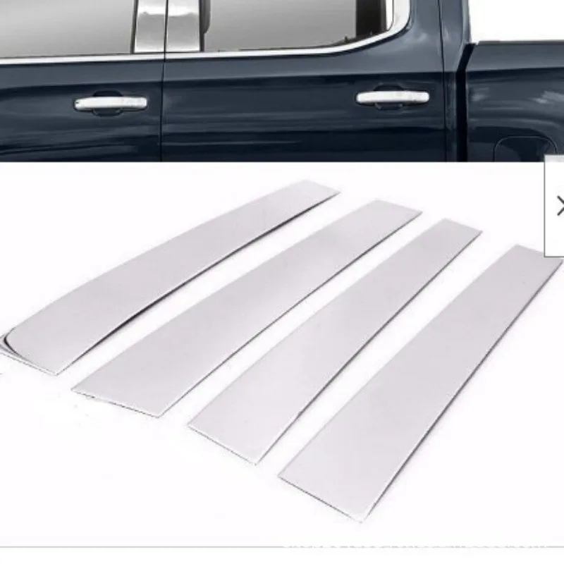 For Honda BR-V 2015-2023 car window trim decoration, side door pillars, silver plated BC center pillar sticker