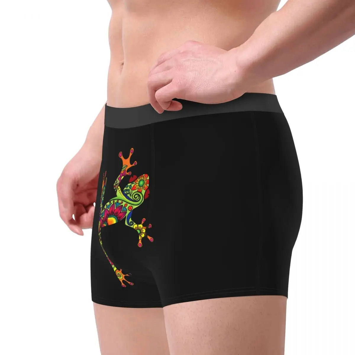 Hipple Frog Fashion Mens Boxer Briefs Teens Underwear Boxer Briefs Compression Shorts Comfotable Boys Underwears Panties