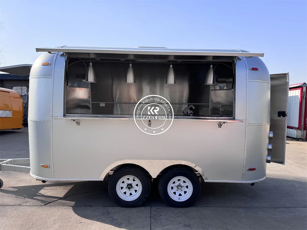 

2025 Mobile Food Cart Pizza Truck Hamburger Cart Manufacturer Coffee Carts With Full Kitchen Equipment Food Trailer US