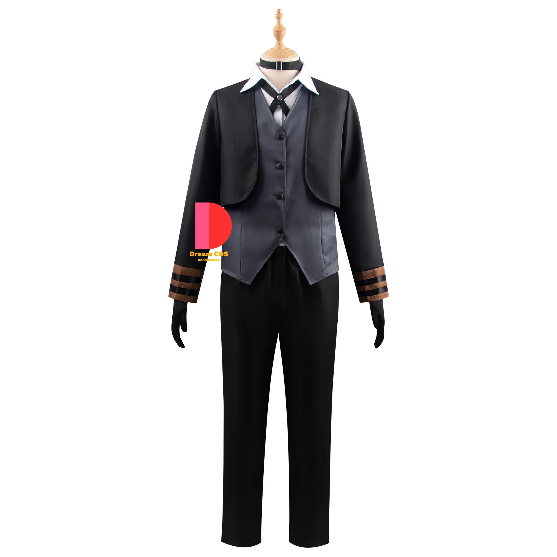 Nakahara Chuya Cosplay Costume Anime Bungo Stray Dogs Wig Uniform Trench Coat Pants Role Play Outfits Halloween Carnival Uniform - Image 2