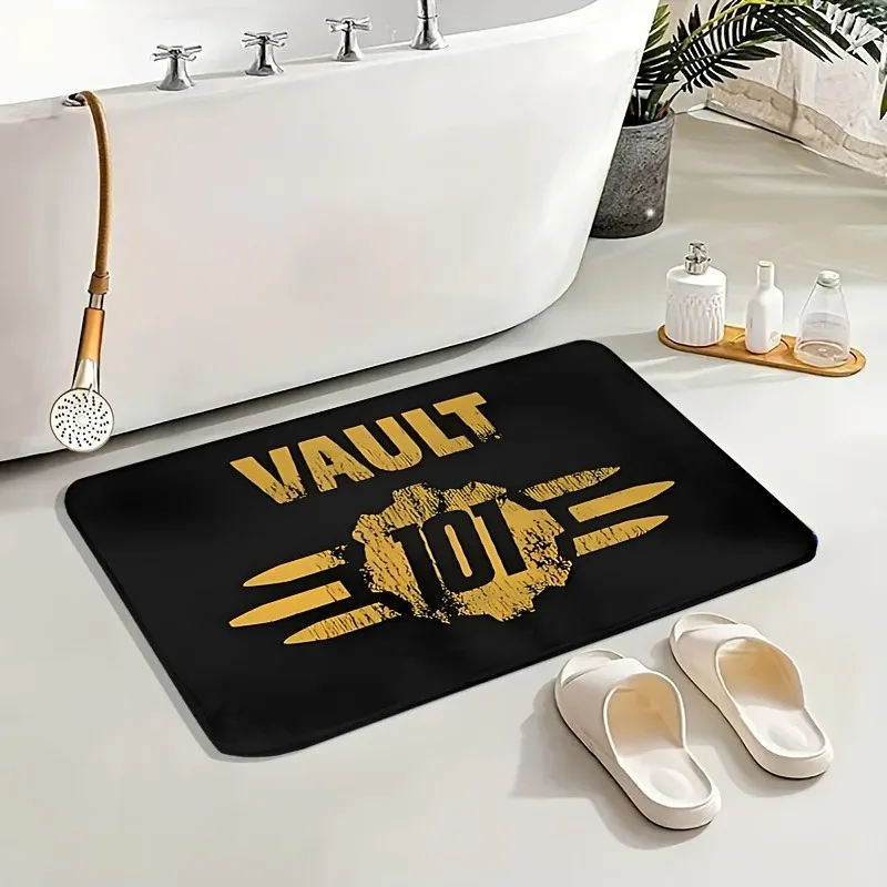 Fallout Vault 101 Welcome Door Mat Machine Washable Non Slip Indoor and Outdoor Entrance Rug Home Decor Living Room Carpets