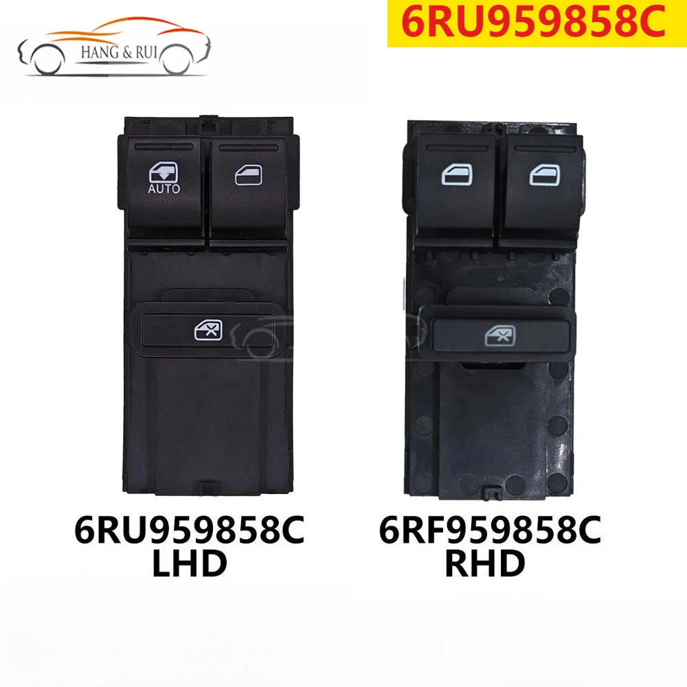 6RU959858C Conductor de mano izquierda 6RF959858C Conductor de mano derecha Interruptor de ventanilla principal eléctrico para VW Polo/Derby/Vento-IND Skoda RAPID