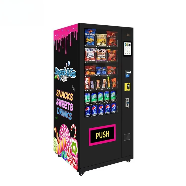 Combo Vending Machine for Snacks & Drinks Suitable for Offices, Schools. with Refrigeration, Cashless Payment.