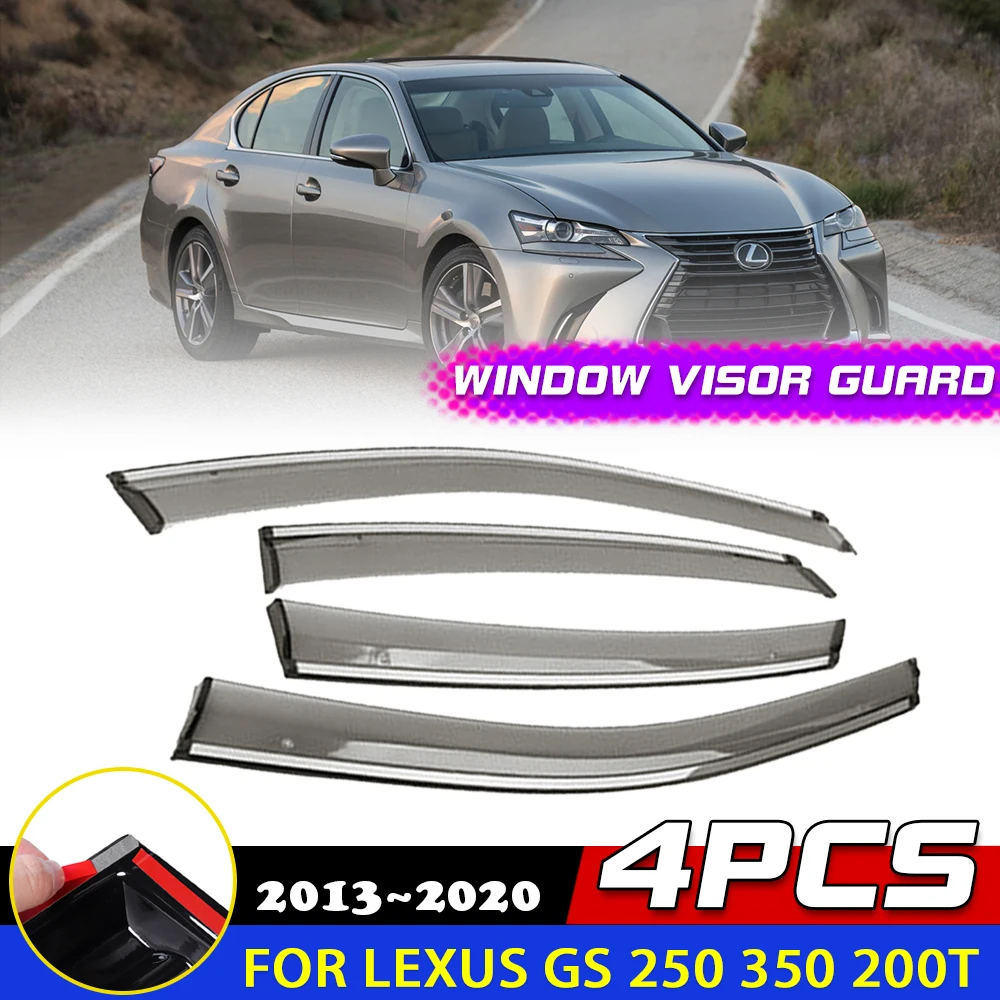 

Car Windows Visor for Lexus GS 250 350 200t 450h F Sport 2013~2020 Awnings Rain Eyebrow Smoke Deflector Sticker Guard Accessorie