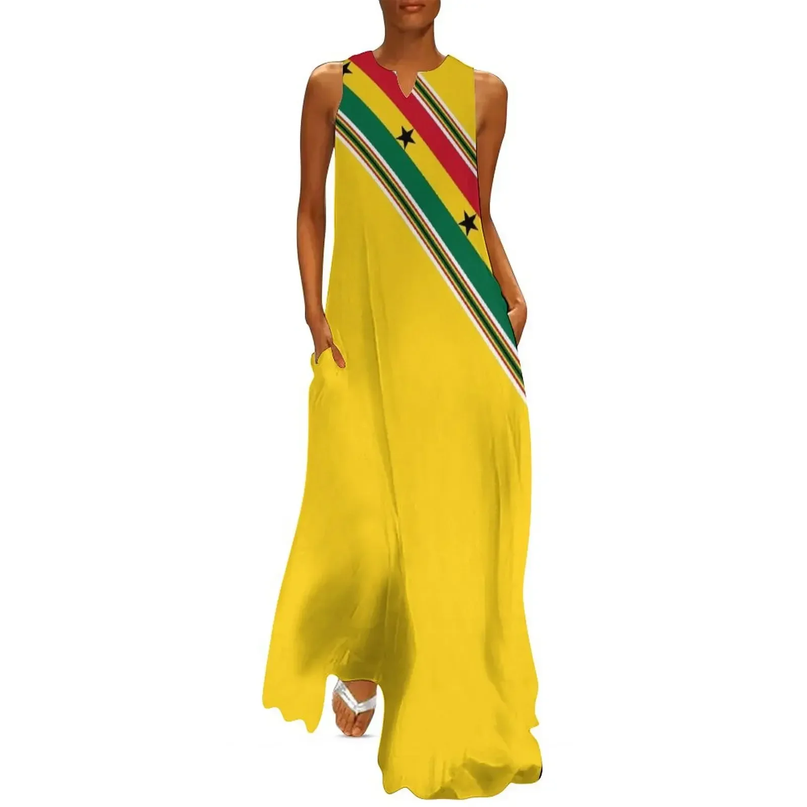 

Ghana Flag Gifts, Stickers & Products - Named Long Dress ceremony dresses Dress
