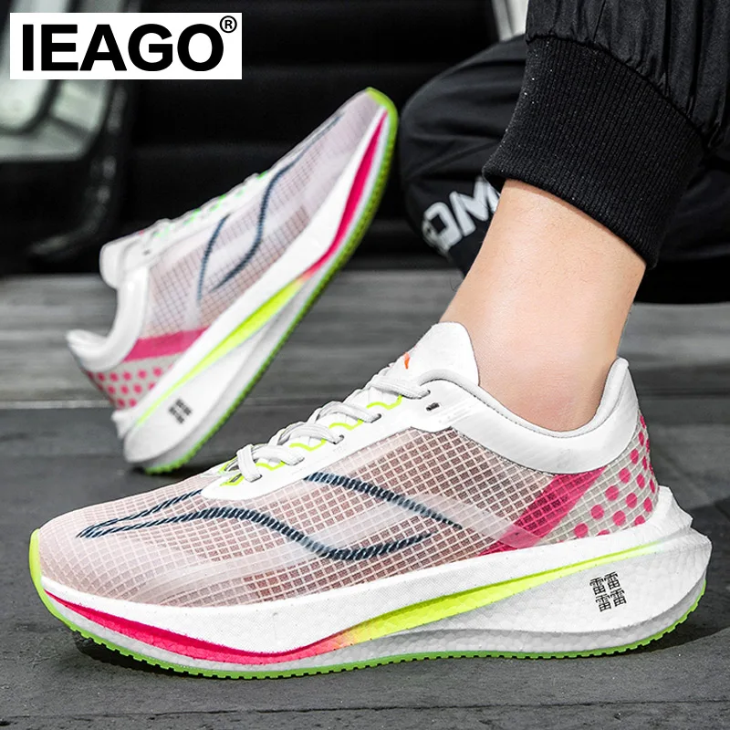 IEAGO Summer Lightweight  Men Running Sneakers Casual Breathable Women Athletic Anti-skid Outdoor Sport Shoes