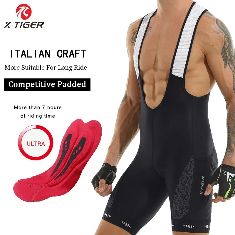 Radlatz-Shorts 5d Gel Pad Mountainbike Shorts Bretelle Taschen Outdoor atmungsaktive Upf50 + Fahrrad enge Fahrrads horts