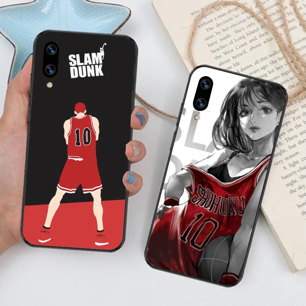 S-Slam Dunk Mobile Cell Phone Case for Huawei Mate 40 30 20 10 Pro Lite Nova 9 8 5T Y7p Y7 Black Soft Phone Cover Funda