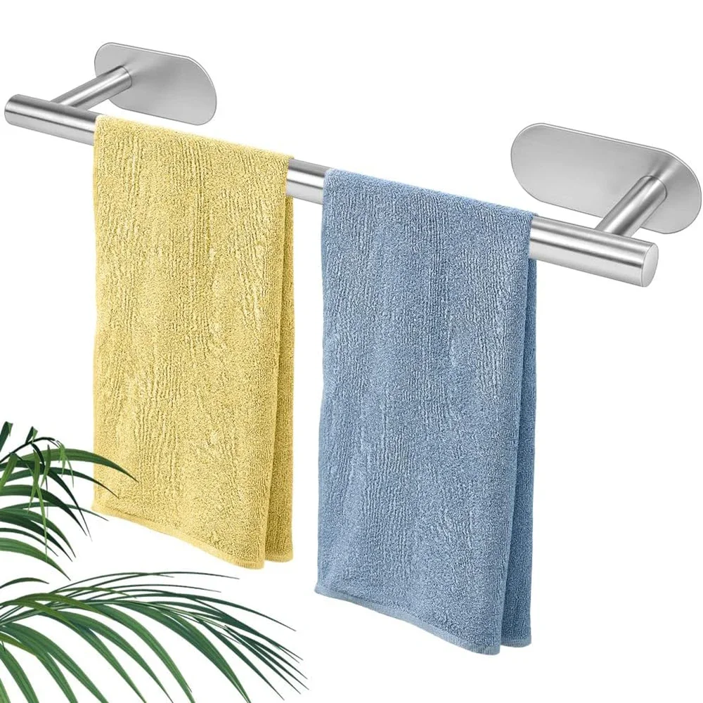 

Drillless Bathroom Towel Rack Stainless Bathroom Towel Hanger Retractable 40cm to 59cm Adhesive Towel Holder Rail for Bathroom