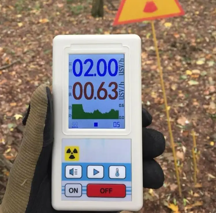 BR-6 Display Screen Geiger Counter Nuclear Radiation Detector X-ray Beta Gamma Detector Geiger Counter Radioactivity Detector