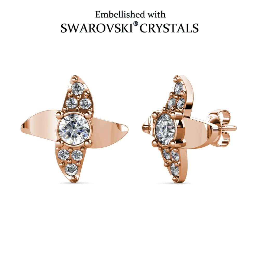 

Daisini серьги-гвоздики в форме звезды с кристаллами Сваровски, медный материал для женщин, повседневная одежда, вечерние украшения, блестящие украшения