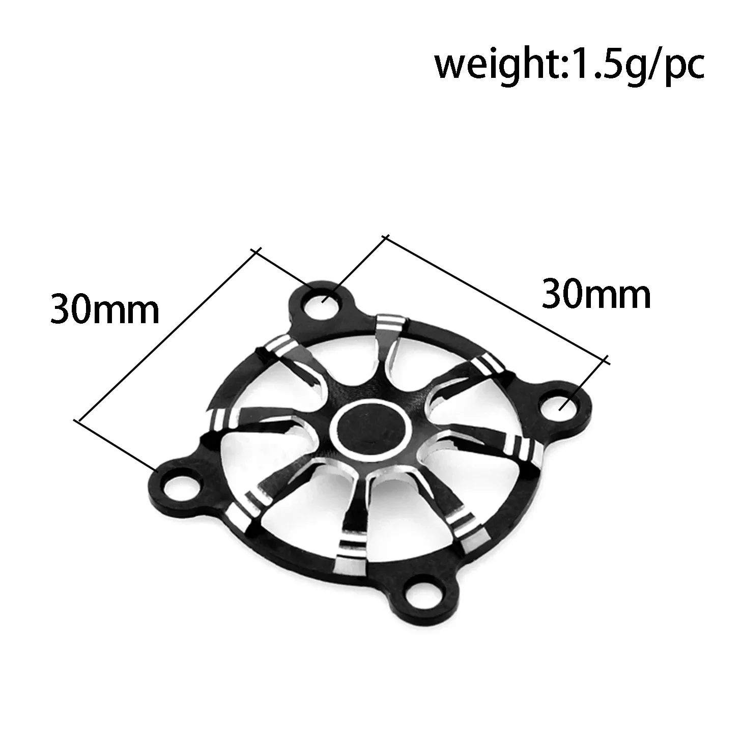 30x30mm Aluminum Alloy Cooling Fan Cover For RC Motor ESC Electric Regulating Fan Protection Cover