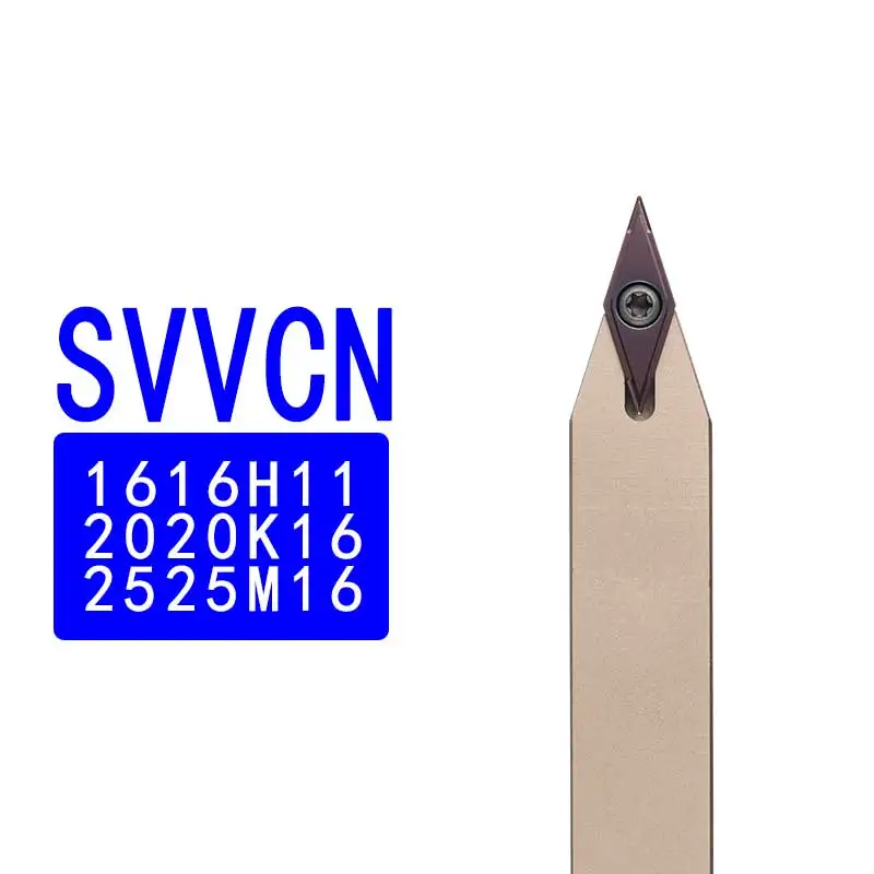 

SVVCN1616H11 SVVCN2020K16 SVVCN2525M16 CNC Lathe Tool Holder White Spring Steel External Turning Tool
