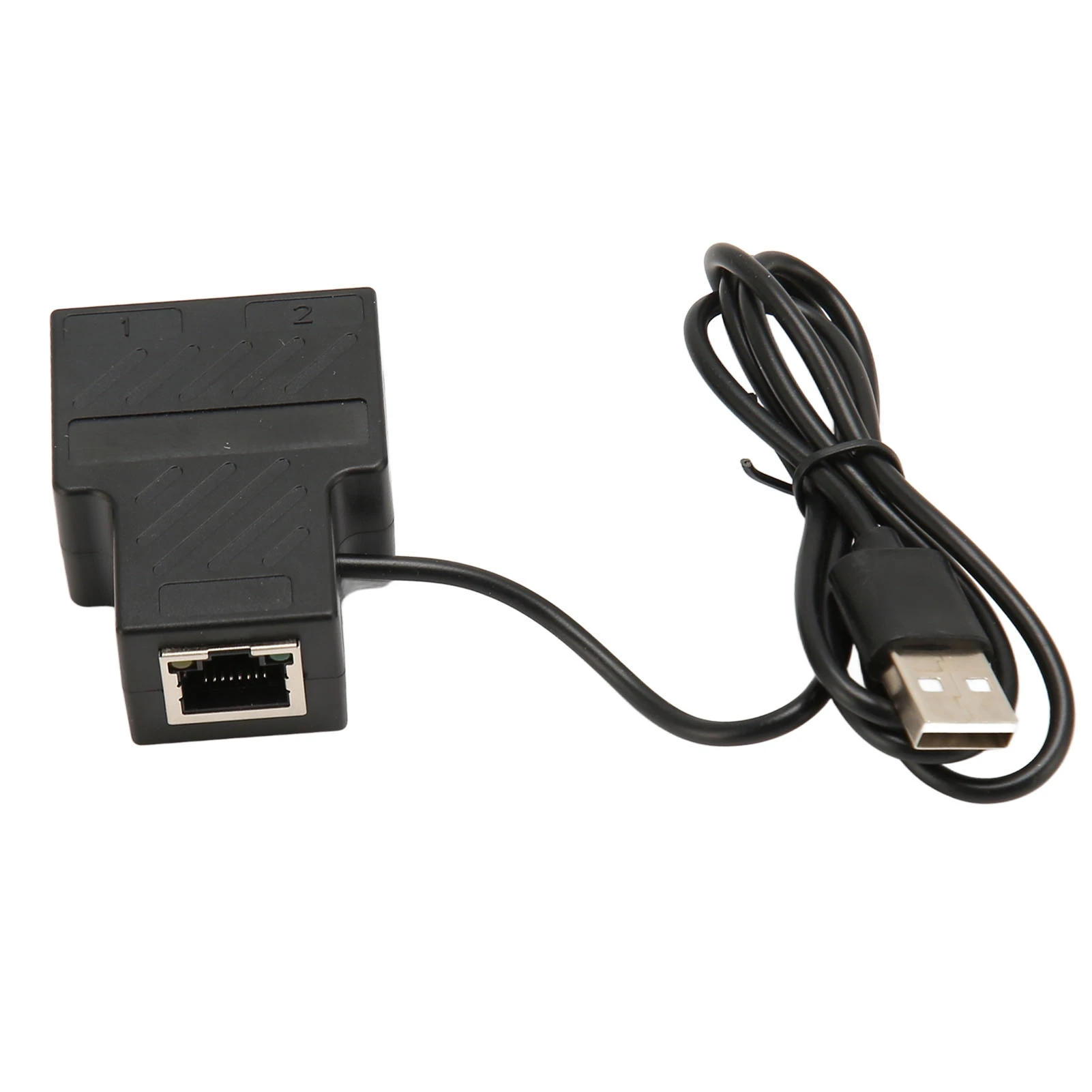 100Mbps Ethernet Splitter RJ45 1 to 2 High Speed Ethernet Splitter Adapter with USB Power Cable