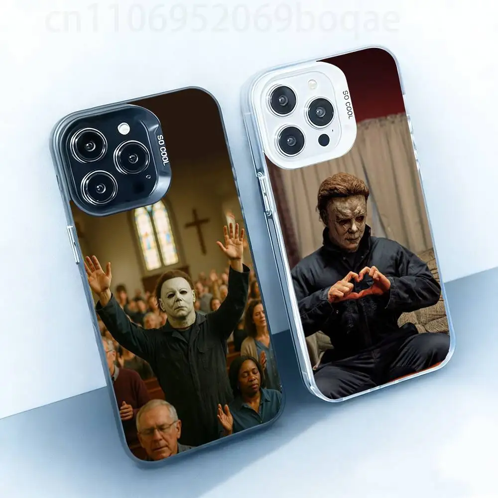 

Horror H-Halloween Michael Myers Case for iPhone17 16 15 14 13 12 11 Pro Max Plus Air 16E X XS Max Hard Shockproof Bumper Cover