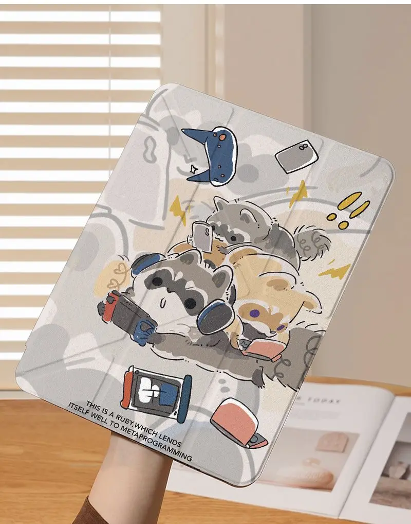 

Cute Anime Graffiti Game Battle Dog For iPad Pro Air 13 11 M5 M4 M3 M2 2 1 11th A16 12.9" 10 9 8 7 6 5 Th Mini 7 6 5 4 7.9" Case