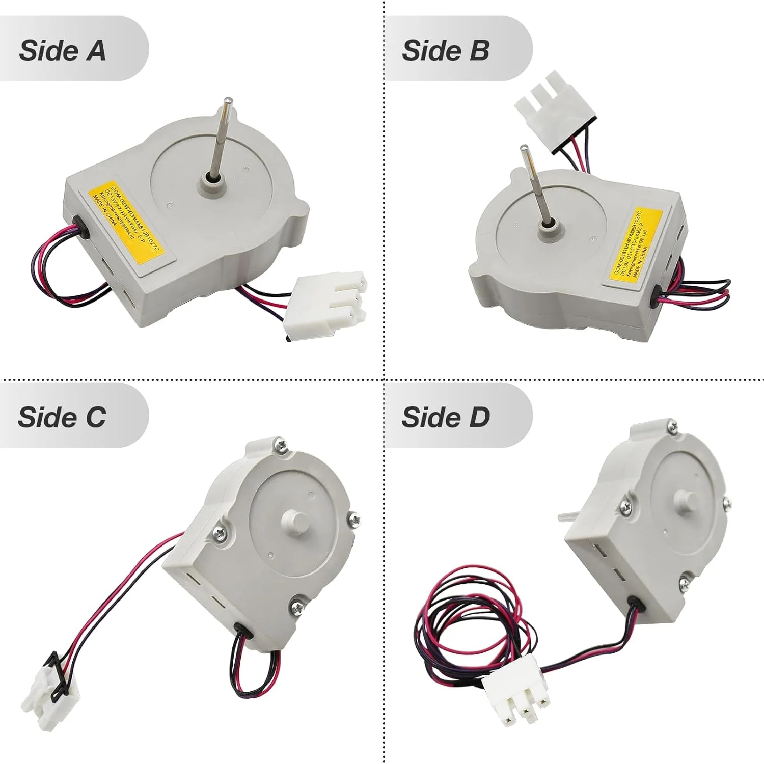 4681JB1027C Refrigerator Evaporator Fan Motor Replacement Compatible with L G Ken-more Replaces 4681JB1027V 4681JK1004E PS352332