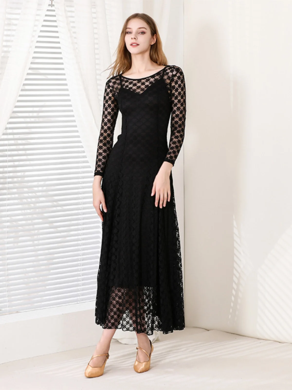 

Платье для бальных танцев 2025 года, современный танец, бальный танец, вальс, тренировочный костюм My905