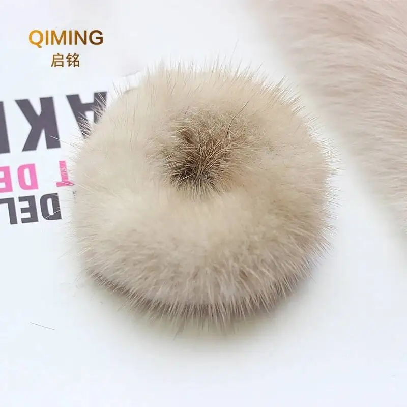 100% Real Mink Fur Hair Rope Women Accessory Flurry Headband Hair Ties Holder Elastic Highgrade Luxury Fashion Hair Ring