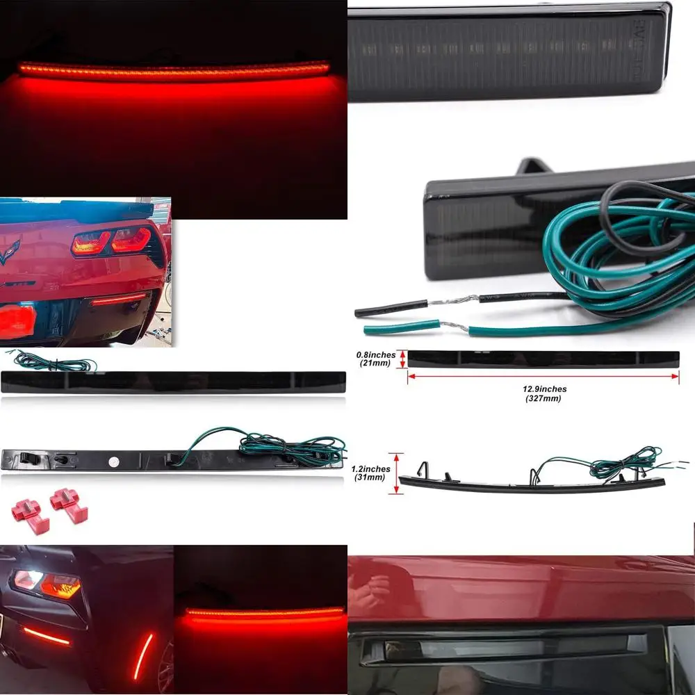 

2014-2019 Chevy Corvette C7 LED Bumper Reflector Lights, OEM Replacement Smoked Lens Tail & Brake Lamps