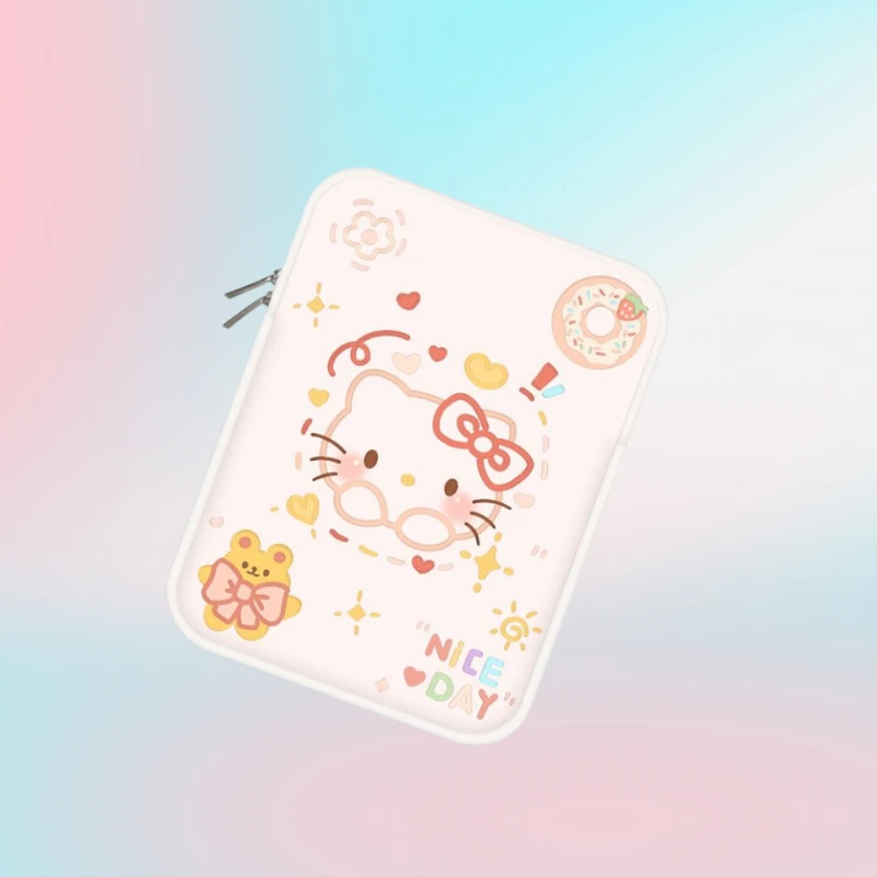 

Cartoon Hello Kitty Kurome 10 12 11 13 14 15 Inch Laptop Bag Liner Bag PU Tablet Bag Protective Sleeve Laptop Sleeve for Macbook