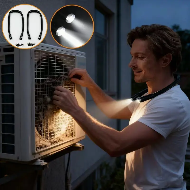 

LED neck hanging portable multifunctional small night light, rechargeable, power hanging outdoor camping running searchlight, re