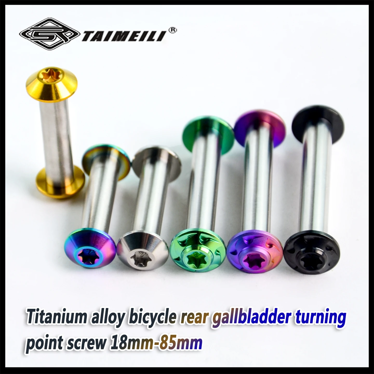TAIMEILI Titanlegierung Fahrrad-Hinterbaugelenk/Schraube für die Aufhängung 18mm-85mm Reparatur und Modifikation 1 Stück – Detail 3